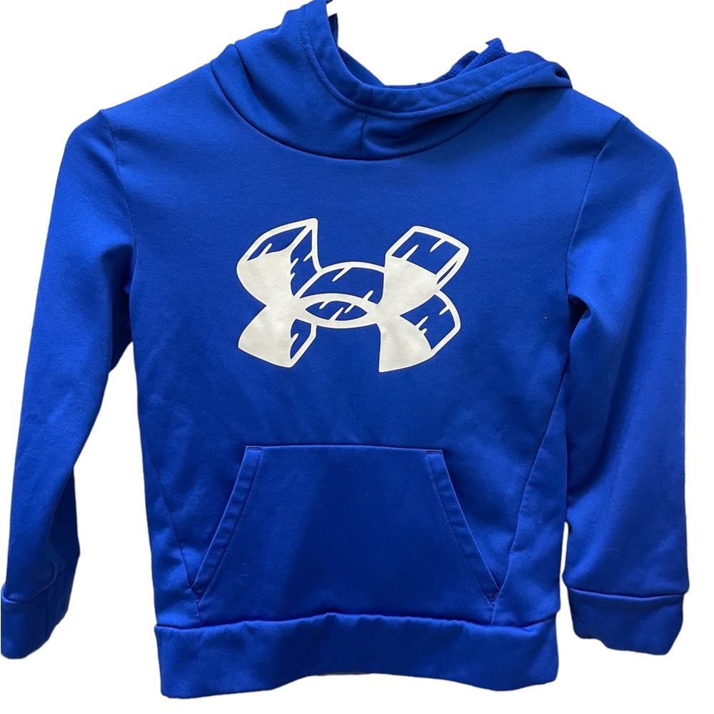 Blue Under Armour Scuba neck hoodie kids size 5